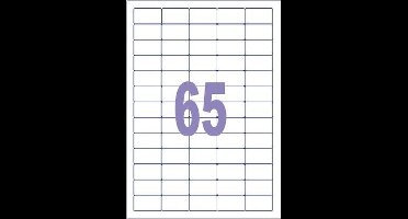 Kangaro etiket - inkjet/laser/kopieer - 38,1x21,2mm - 100 vel - 65 stickers per vel - K-3821