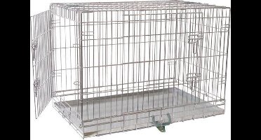 Bench draadkooi 2-deurs verzinkt  nr1 60x43x52cm