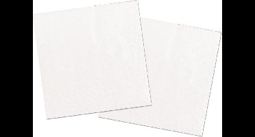Folat Feest Servetten - 60x - wit - 33 x 33 cm - papier - lunch/diner servetjes