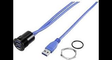 USB A inbouwbus 3.0 USB-22-BK 2x USB 3.0-bus A naar 2x USB 3.0-stekker A 92007P90 TRU COMPONENTS 1 stuk(s)