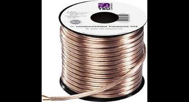 TRU COMPONENTS 1567141 Luidsprekerkabel 2 x 2.5 mm² Transparant 20 m