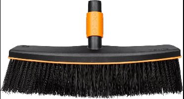 Fiskars Quikfit Bezemkop - Straatbezem met Zachte Haren - 380 mm Breed