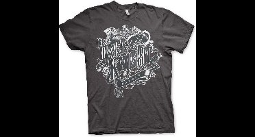 DC Comics Batman Heren Tshirt -M- Inked Dark Knight Grijs