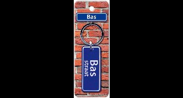 Paper Dreams Sleutelhanger Straatnaam Bas 9 Cm Staal Blauw