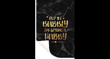 Muurstickers - Sticker Folie - Quotes - Bride To Be - Goud - Marmer - 20x30 cm - Plakfolie - Muurstickers Kinderkamer - Zelfklevend Behang - Zelfklevend behangpapier - Stickerfolie