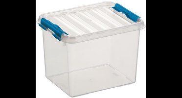 Sunware - Q-line opbergbox 3L transparant blauw - 20 x 15 x 14,3 cm