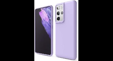 Hoesje Geschikt Voor Samsung Galaxy S21 Ultra hoesje - S21 Ultra hoesje Lila - Hoesje Geschikt Voor Samsung Galaxy S21 Ultra hoesje Nano Liquid siliconen Backcover- hoesje Hoesje Geschikt Voor Samsung Galaxy S21 Ultra