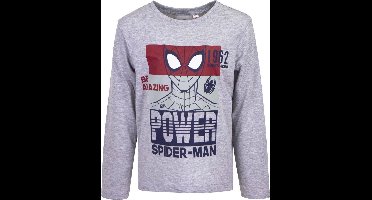 Marvel Spiderman shirt - Lange mouw - POWER - grijs - maat 98 (3)