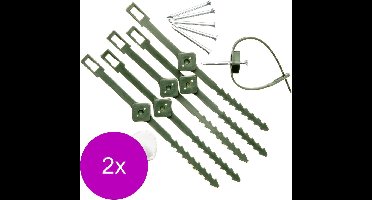 Nature Klimplantgeleiders - Klim-En Geleide Artikel - 2 x 0.5x1x14.5 cm Groen 6 stuks