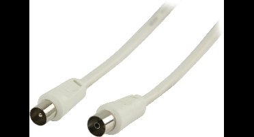Coaxkabel Coax Male (IEC) - Coax Female (IEC) Recht 15.0 m Wit