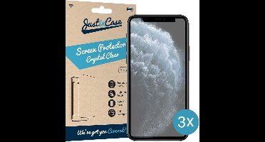 Just in Case Screen Protector Geschikt voor Apple iPhone 11 Pro Max - Crystal Clear - 3 stuks
