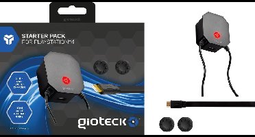 Gioteck, Starter Pack - Oplader / Thumbstick Grips / HDMI Kabel - Zwart (PS4)