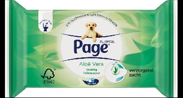 Page® Vochtig toiletpapier Aloë Vera