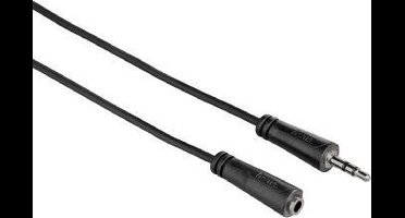 Hama 3.5mm M/F 5m audio kabel Zwart