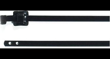 Hellermann Tyton MLT16SSC5 kabelbinder Releasable cable tie Polyester, Roestvrijstaal Zwart 100 stuk(s)