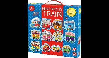 KIDDY Kinderpuzzel TRAIN 123 - 12 in 1 Puzzel Trein