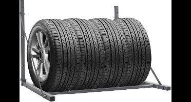 vidaXL bandenrek zilver staal