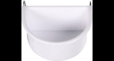 Flamingo - Vogel Voerbak met Haakjes - Wit - 11 x 9.5 x 5.3 cm