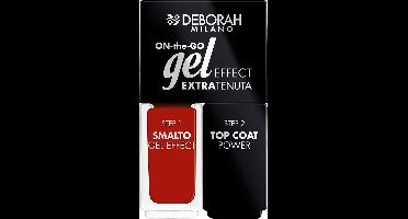 Deborah Milano Duo On-The-Go Gel Effect Nail Enamel 09 Red