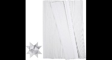 Papieren Vlechtstroken - Wit - 4,5 cm Diameter - 100 Stuks - Voor Traditionele Gevouwen Sterren