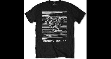 Disney Mickey Mouse - Unknown Pleasures Heren T-shirt - S - Zwart