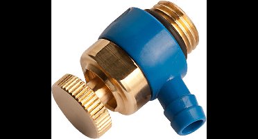 Raminex aftapper met O ring 1/4 buidr capaciteit 7L per min messing EV1/4 360