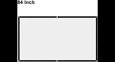 Projectiescherm, wit projectiescherm, 16:9 kreukvrij, opvouwbaar projectiescherm voor thuisbioscopen, 152 cm, 183 cm, 213 cm, 254 cm, 305 cm, 381 cm