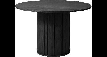 Eettafel Eikenhout Zwart - Ø120cm - 2-4 Personen - Tafel Nola - Giga Living