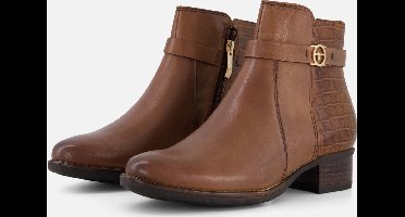 Tamaris Enkellaarsjes cognac Leer - Dames - Maat 36