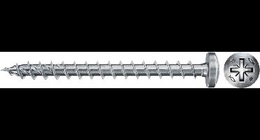Fischer 670246 spaanplaatschroef Power-Fast II 4,0 x 40 PZ2 - bolkop - voldraad - blauw verzinkt (200st) - 670246