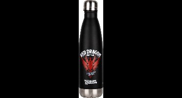 Konix 78441121194 drinkfles Dagelijks gebruik 500 ml Roestvrijstaal Zwart, Rood