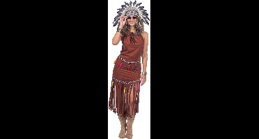 Indianen Jurk Franjes Festival Bruin Dames - Maat 46