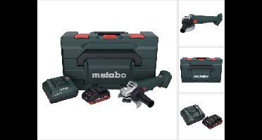 Metabo W 18 L 9-125 accu haakse slijper 18 V 125 mm + 1x accu 4,0 Ah + oplader + metaBOX