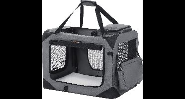 Hoppa! Hondendraagtas Opvouwbare Stoffen Hondendraagtas Lichtgewicht Hondenkooi Zwart 102 x 69 x 69 cm