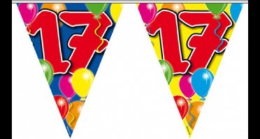 Folat Leeftijd vlaggenlijn - 17 jaar - 10 meter - verjaardag feest versiering - vlaggetjes
