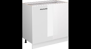 Vicco R-Line Hoekkast – 86 cm zonder werkblad Wit Hoogglans