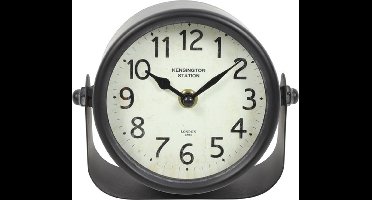 Countryfield Tafelklok Sewald metaal L6B16H13,5CM wit/zwart