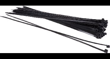 *** Tiewraps 2.5x120mm zwart - 100 stuks - Tie Ribs - 200MM lang - Wit - Tie wraps - Universeel - Klussen - Bevestigen - van Heble® ***
