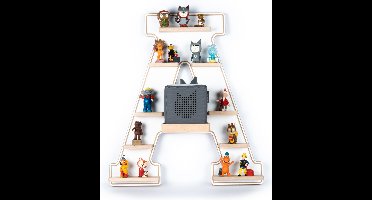 BOARTI Houten letter A kinderplankje Toniebox figuren wandplank Tonies muziekdoosje Houten letter A kinderplankje Toniebox figuren wandplank Tonies muziekdoosje
