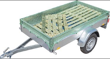 ProPlus Aanhangernet - 2.5 x 3.5 m - Aanhangwagennet - Trailernet - Ladingnet - Maaswijdte 45 x 45 mm - UV-gestabiliseerd - Inclusief Opbergtas