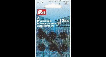 Prym drukknoop opnaaibaar zwart 13mm 6 stuks 341168