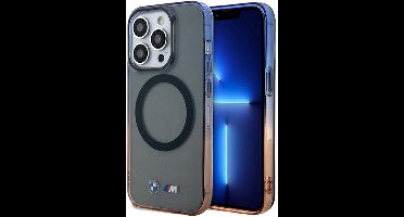 BMW M-Line Gradient Bumper Back Case (MagSafe Compatible) - Geschikt voor Apple iPhone 15 Pro (6.1") - Grijs