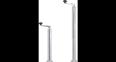 ProPlus Steunpoot - Parkeersteun - Verstelbare Uitdraaisteun - 40 x 65 cm - Stelpoot - Caravan - Gegalvaniseerd - 300 kg Draagvermogen - Ø 48 mm Buisdiameter
