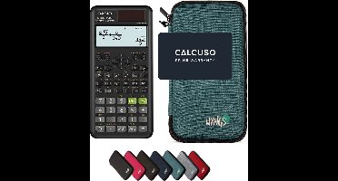 Casio fx-85ES Plus 2nd edition incl. WYNGS Beschermhoes Turkoois - Wetenschappelijke Rekenmachine - Basis Pakket