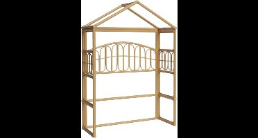 Cokos Bedhuisje Rotan Hoofdbord - 140x98x40cm - Naturel