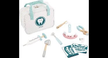 Janod - Houten Tandartsset In Etui - Inclusief 14 Accessoires - Geschikt Vanaf 3 Jaar