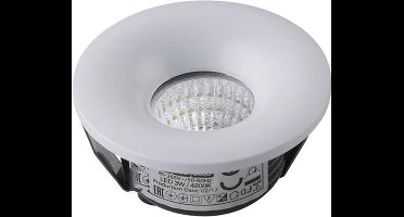 LED Veranda Spot Verlichting - Inbouw Rond 3W - Natuurlijk Wit 4200K - Mat Wit Aluminium - Ø48.5mm