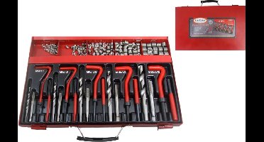 StahlKaiser Schroefdraad Reparatieset - 131-delig - Voor M5 t/m M12 - Inclusief HSS Boor en Tap