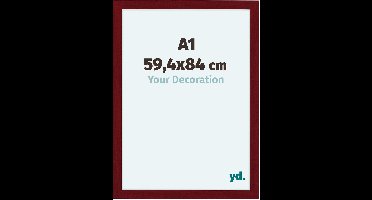 Your Decoration - Fotolijst A1 59,4x84 cm - MDF - Wijnrood Geveegd - Como