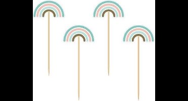 Feest prikkers regenboog 8 stuks